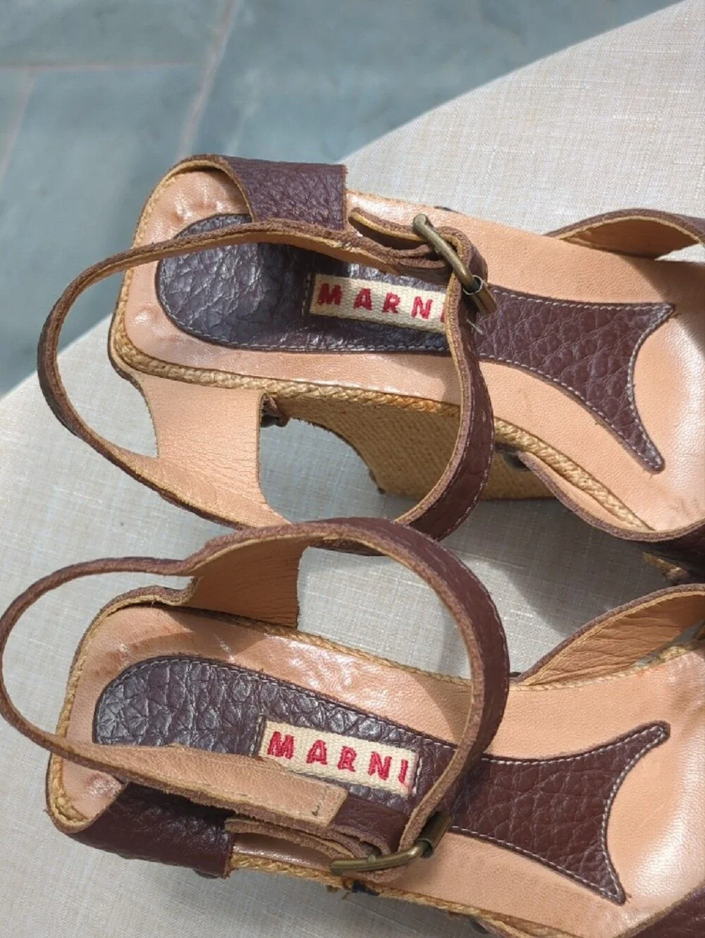 Vintage MARNI bird block Heels